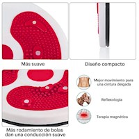 Base con Ligas para Abdomen Fit Rojo en Casa